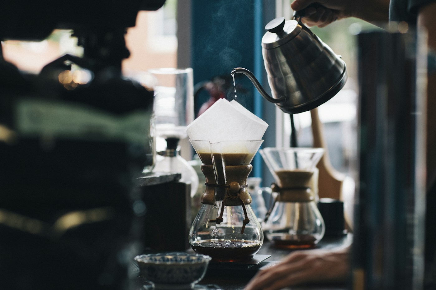 Meja kopi di Cafe Citra Lestari